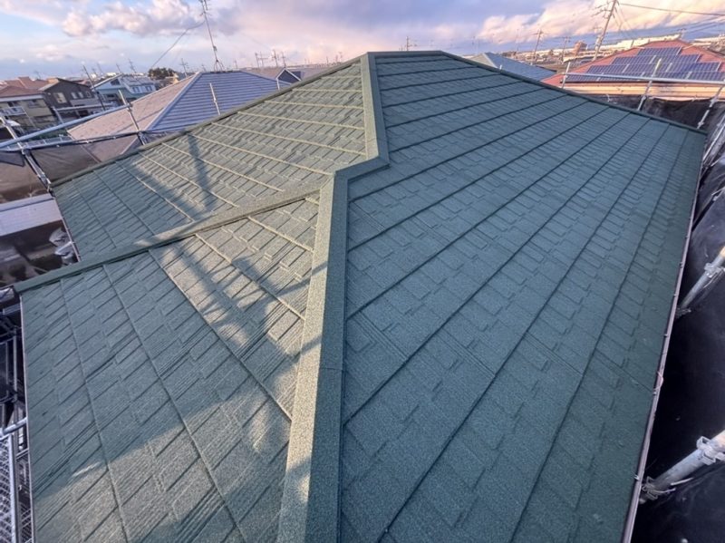 知立市で屋根カバー工事施工のご紹介